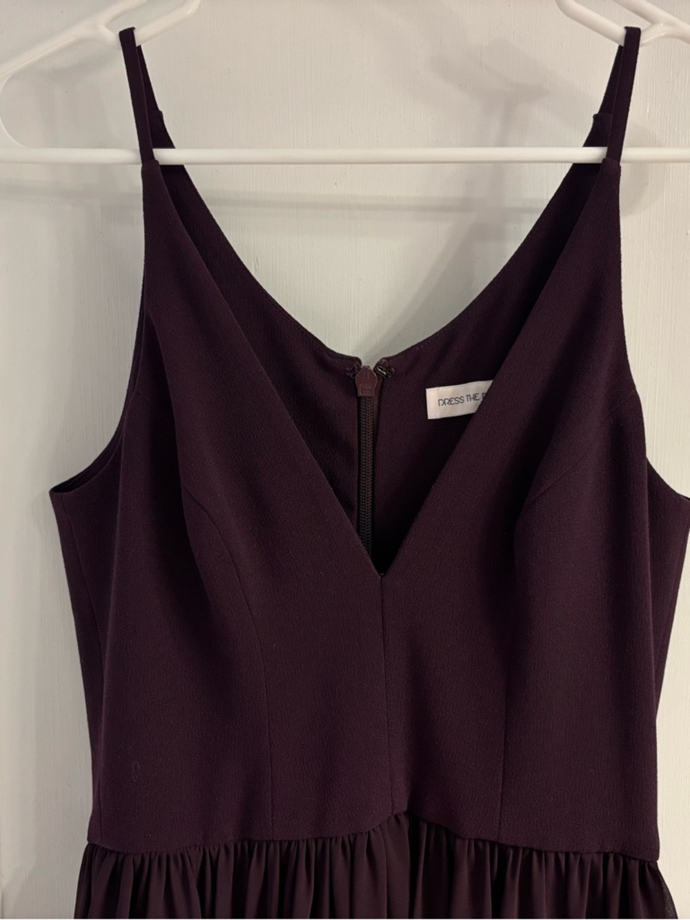 Dress the Population Plum V-Neck Sleeveless Dress